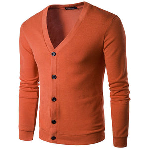 Fashion men Sweater jacket Autumn winter thin Casual knit coat mens Solid color slim Cardigan New Male Single-breasted outerwear