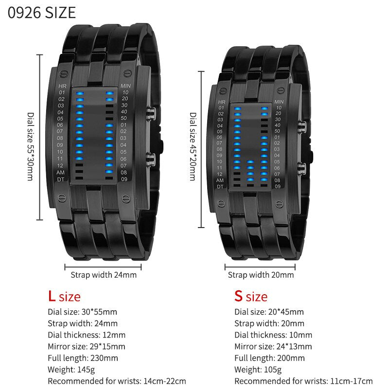 SKMEI Fashion Creative Sport Watch Men Stainless Steel Strap LED Display Watches 5Bar Waterproof Digital Watch reloj hombre 0926