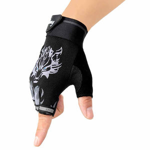 Hot Sale 1 Pair Unisex Kids Anti-slip Breathable Bike Bicycle Motorcycle Half Finger Gloves Outdoor Cycling Hand Protect Wear