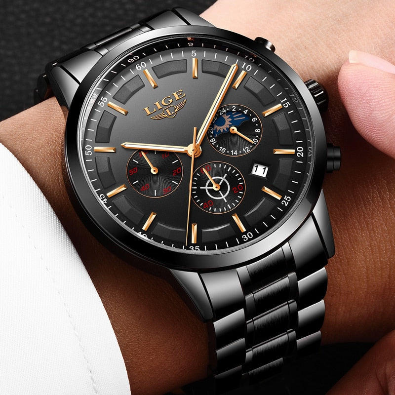 Relojes 2020 Watch Men LIGE Fashion Sport Quartz Clock Mens Watches Top Brand Luxury Business Waterproof Watch Relogio Masculino