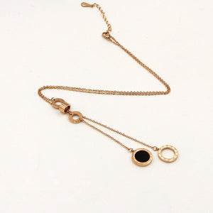 Lady Jewelry Love Round Circles Shell Long Necklaces For Women Fashion Jewelry Roman Numerals Pendant Necklace Tassel Collar K32
