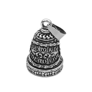 Live To Ride Eagle Biker Bell Pendant Stainless Steel Wings Skull Rose Lady Rider Masonic USA Flag Indians Pendant Gift P0496