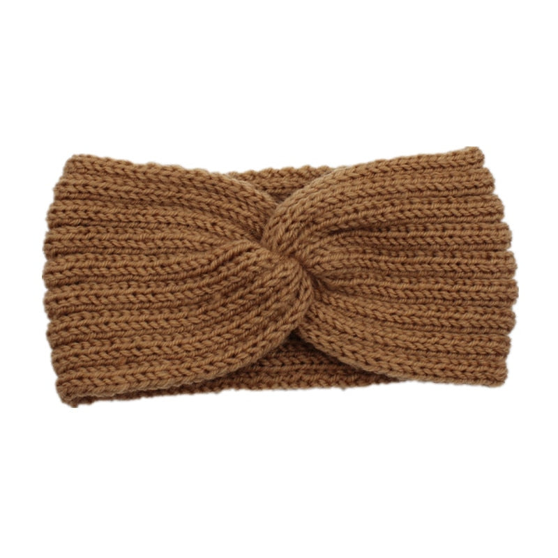 New Knitted Knot Cross Headband for Women Autumn Winter Girls Hair Accessories Headwear Elastic Hair Band Hair Accessories