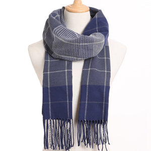 [VIANOSI] 2020 Plaid Winter Scarf Women Warm Foulard Solid Scarves Fashion Casual Scarfs Cashmere Bufandas Hombre