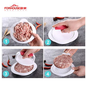 Hamburger Meat Beef Maker Grill Burger Patty Press Mold Mould Kitchen Utensils For Hamburger Press ABS+TPR