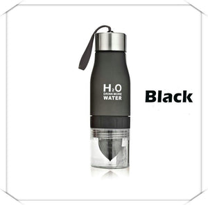 New Xmas Gift 650ml Water Bottle Plastic Fruit Infusion Bottle Infuser Drink Outdoor Sports Juice lemon Portable Kettle