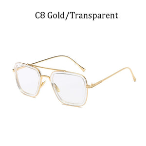 NEW luxury Avengers Tony Stark Style for women Sunglasses Men Square Brand Design Sun Glasses Oculos Retro male iron Man