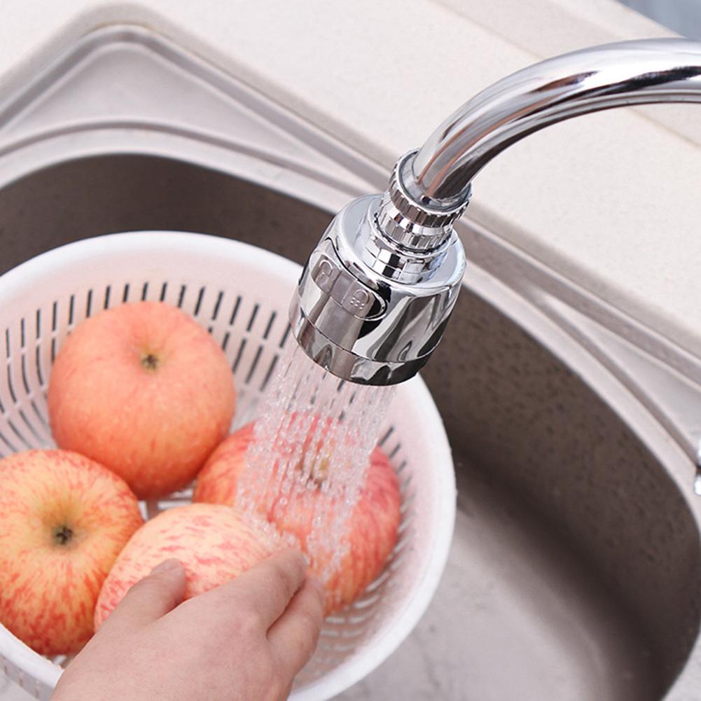Robinet de cuisine innovant ABS + acier inoxydable résistant aux éclaboussures universel robinet douche eau rotatif filtre pulvérisateur buse