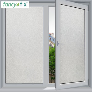 FANCY-FIX 45cm width Frosted Glass Window Film Privacy,Office Bathroom Bedroom Static Cling Adhesive Glass Sticker Film No Glue