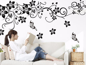 Décalcomettes murales d'art tendance | Autocollants muraux/Stickers muraux en fleurs romantiques de mode pour décoration de maison, papier peint 3D, livraison gratuite, diy bricolage