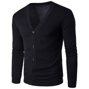 Fashion men Sweater jacket Autumn winter thin Casual knit coat mens Solid color slim Cardigan New Male Single-breasted outerwear