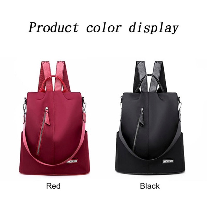 Women Anti-theft Backpack Waterproof Fabric Large Female Shoulder Bag Large Capacity Simple Style Casual Mochila Travel