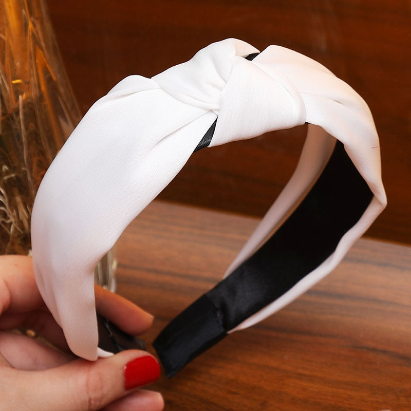 Haimeikang Solid Colors Hair Knotted Hair Band for Women Headbands Hairbands Headwear 2018 New Arrival