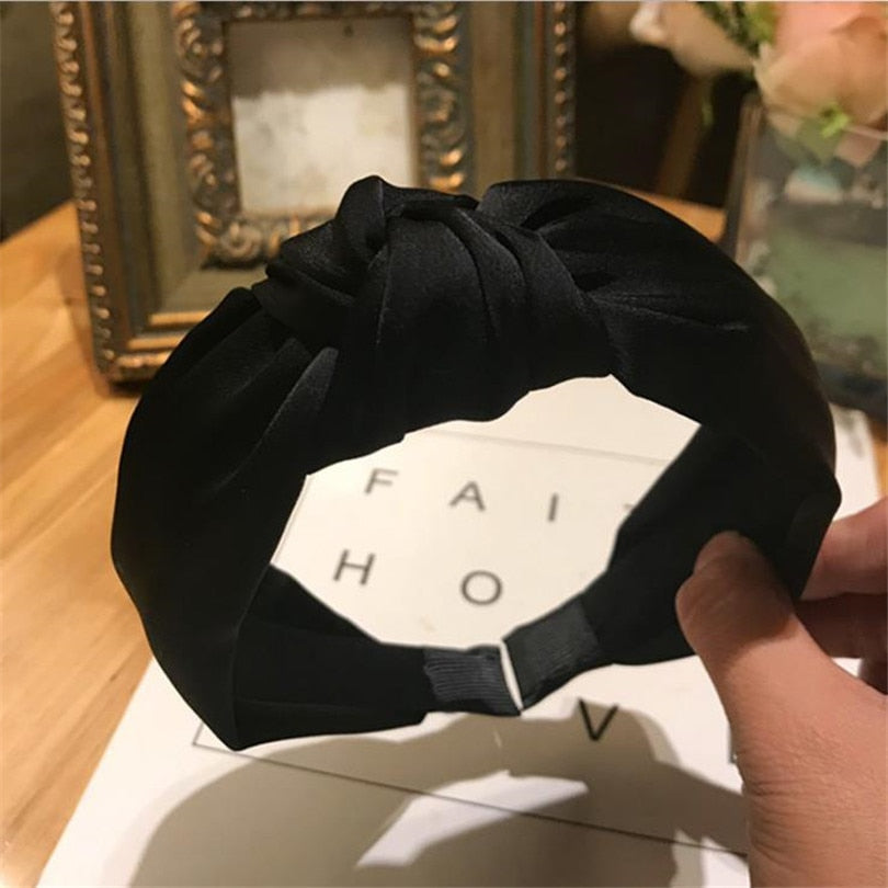 Haimeikang Solid Colors Hair Knotted Hair Band for Women Headbands Hairbands Headwear 2018 New Arrival
