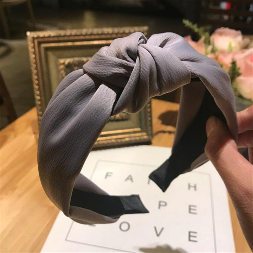 Haimeikang Solid Colors Hair Knotted Hair Band for Women Headbands Hairbands Headwear 2018 New Arrival