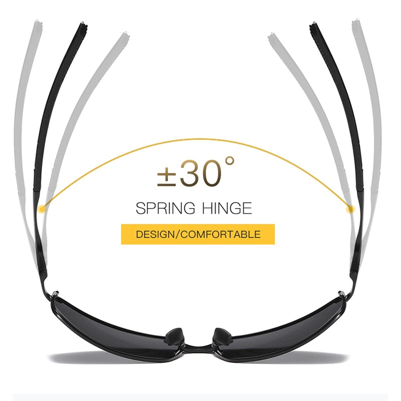 Aoron-lunettes de soleil polarisées pour hommes/femmes | Lunettes de soleil classiques et miroir pour la conduite à l'extérieur, monture métallique, lunettes UV400