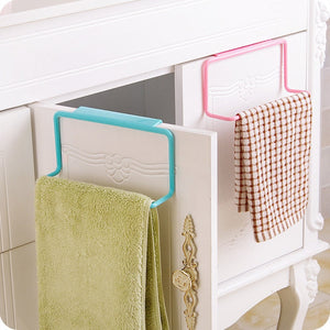 Porte-serviettes support suspendu organisateur salle de bain armoires de cuisine placard cintre serviette porte-éponge support de rangement pour salle de bain