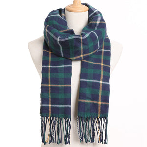 [VIANOSI] 2020 Plaid Winter Scarf Women Warm Foulard Solid Scarves Fashion Casual Scarfs Cashmere Bufandas Hombre