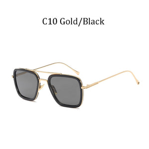 NEW luxury Avengers Tony Stark Style for women Sunglasses Men Square Brand Design Sun Glasses Oculos Retro male iron Man