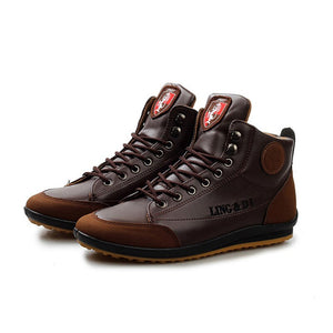 YWEEN Hot Sale Men Boots Spring Autumn Waterproof Leather Shoes Men's Ankle Boots Lace Up Man Shoes Plus Size 38-46