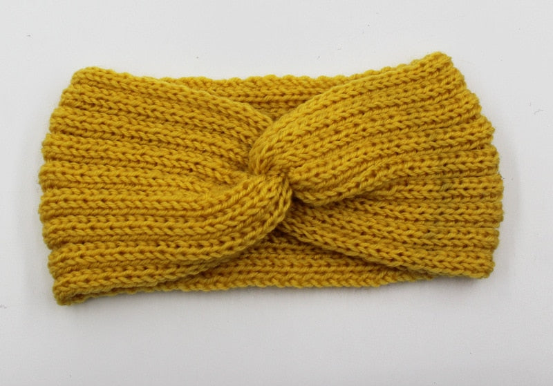 New Knitted Knot Cross Headband for Women Autumn Winter Girls Hair Accessories Headwear Elastic Hair Band Hair Accessories