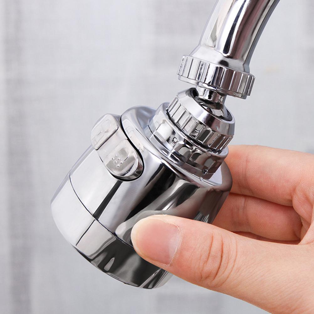Robinet de cuisine innovant ABS + acier inoxydable résistant aux éclaboussures universel robinet douche eau rotatif filtre pulvérisateur buse