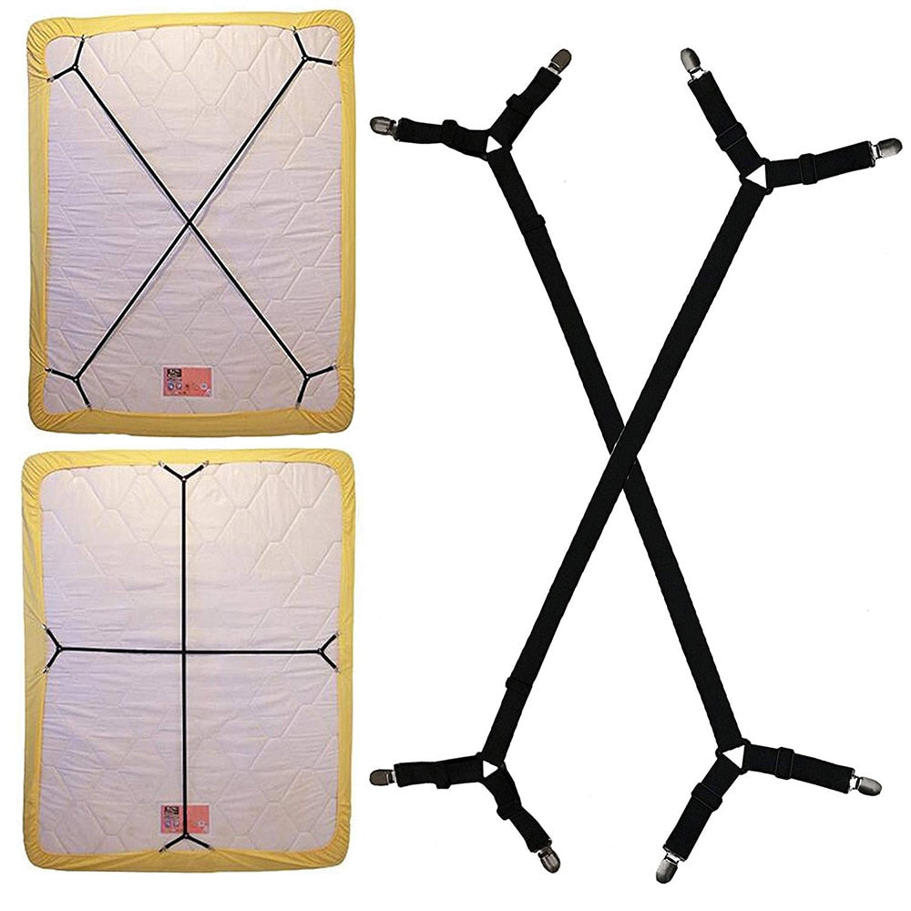 Porte-drap de lit élastique réglable | 4 coins de Long, support de drap de lit, attaches de clips pour couverture, couvertures, Grippers fixation antidérapant 2 pièces/lot