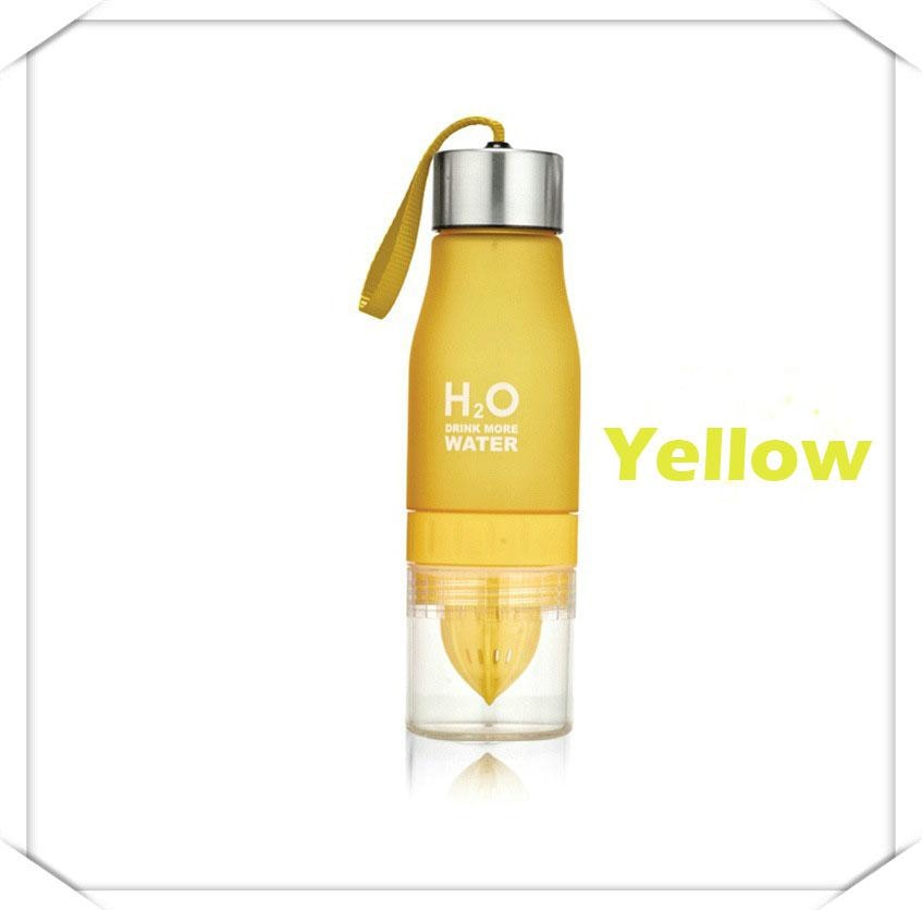 New Xmas Gift 650ml Water Bottle Plastic Fruit Infusion Bottle Infuser Drink Outdoor Sports Juice lemon Portable Kettle