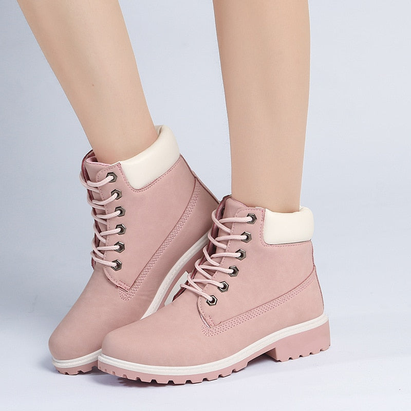 Winter Shoes Women Flat Heel Boots