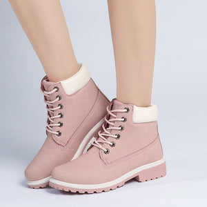 Winter Shoes Women Flat Heel Boots