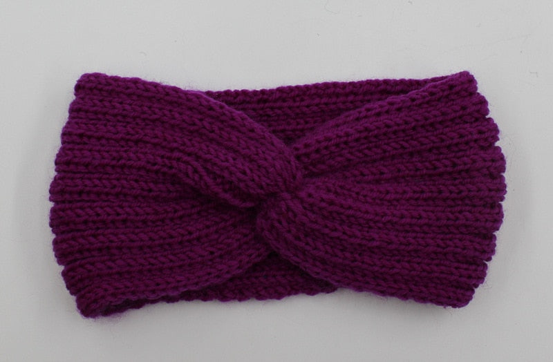 New Knitted Knot Cross Headband for Women Autumn Winter Girls Hair Accessories Headwear Elastic Hair Band Hair Accessories