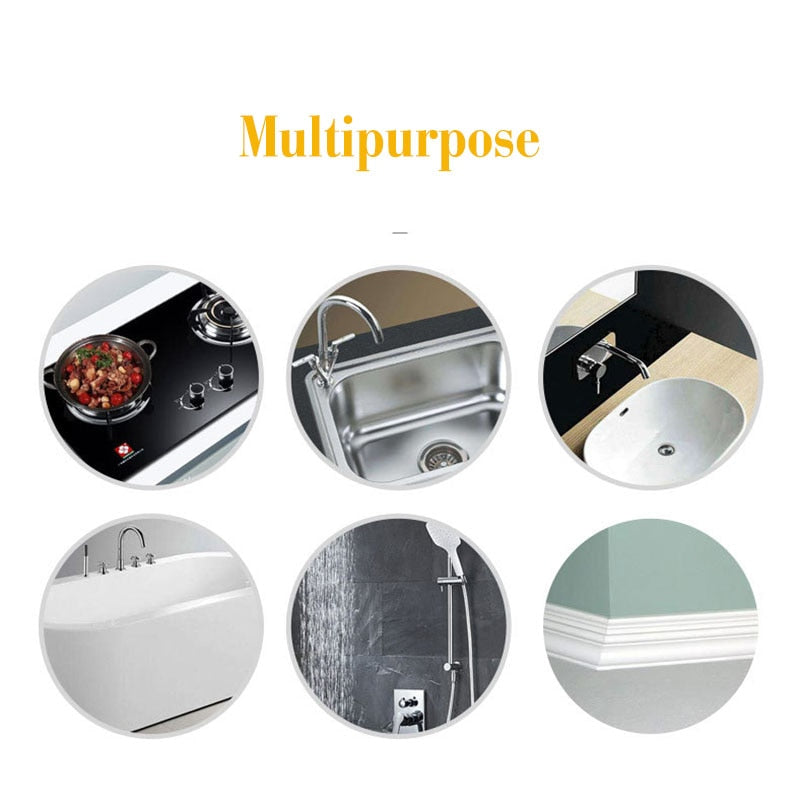 Kitchen Sink Waterproof Mildew Strong Self-adhesive Transparent Tape Bathroom Toilet Crevice Strip Self-adhesive Pool Water Seal