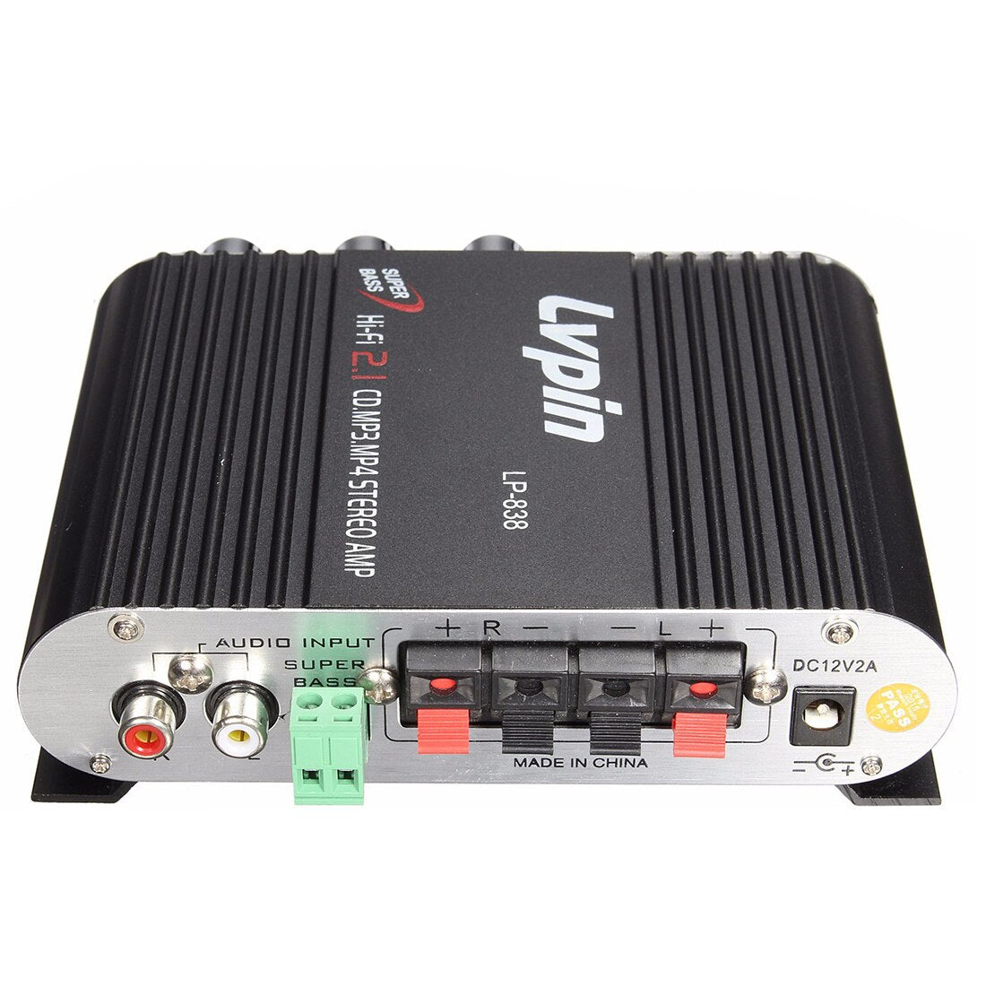 Mini Hi-Fi Amplificateur Stéréo SCE POUR LVPIN 12V 200W MP3 Autoradio amplificateur de puissance Audio 2.1CH Maison Super Basse