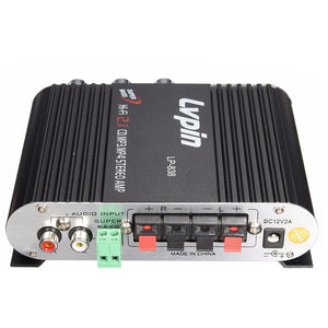 Mini Hi-Fi Amplificateur Stéréo SCE POUR LVPIN 12V 200W MP3 Autoradio amplificateur de puissance Audio 2.1CH Maison Super Basse