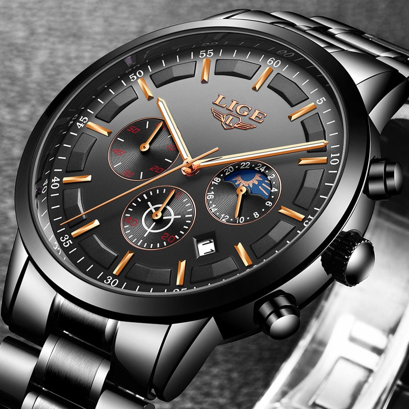Relojes 2020 Watch Men LIGE Fashion Sport Quartz Clock Mens Watches Top Brand Luxury Business Waterproof Watch Relogio Masculino