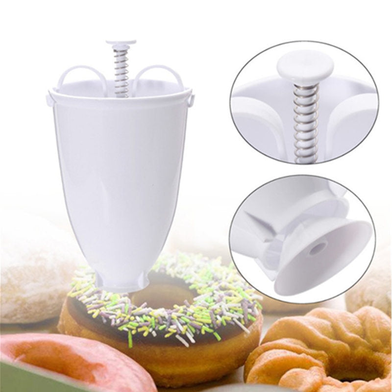 Plastic Mini Donuts Maker Dessert Dispenser Deep Fry Donut Mold Easy Fast Portable Arabic Waffle Mold Gadget Kitchen Tools