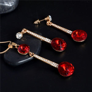 Gold Color Pendants & Necklace Stud Earrings