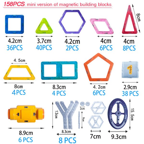 30-180pcs/Set Mini Magnet Building Construction Designer DIY Educational Blocks Games Blocks Magnetic Toys For kids