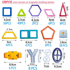 30-180pcs/Set Mini Magnet Building Construction Designer DIY Educational Blocks Games Blocks Magnetic Toys For kids