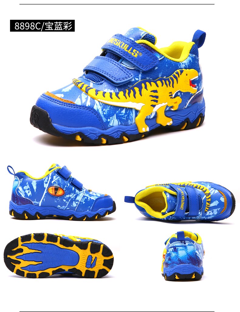 Dinoskulls Children's Shoes Boys' Dinosaur Shoes 2018 New Children's Boys Sports Shoes Shoes Kids Kids Designer Sneakers 27-34