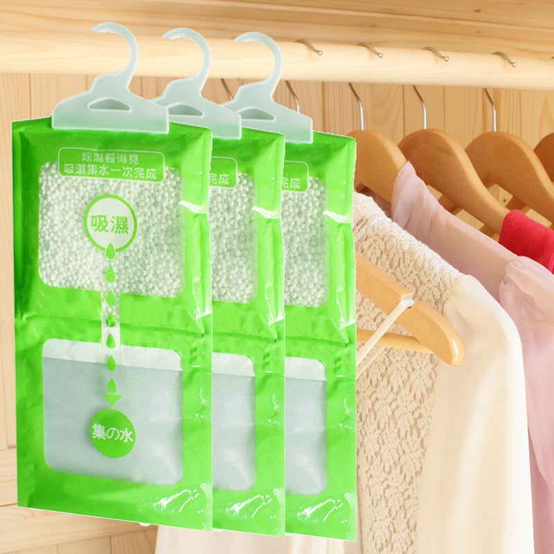 Closet Dehumidifier Hook up Air Dryer Clothes Dryer 110g with Water Collecting Bag