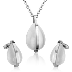 LUXUKISSKIDS Stainless Steel Gold Zircon Wedding Bridal Dubai Jewelry set For Women Girls Earring Necklace Indian Jewellery sets