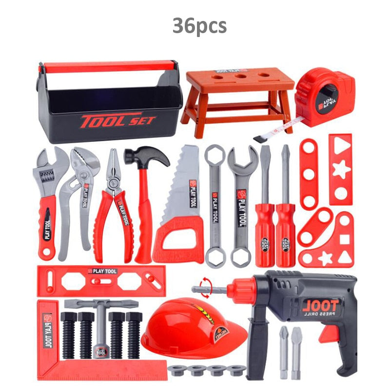 Enfants boîte à outils Kit jouets éducatifs Simulation réparation outils jouets perceuse plastique jeu apprentissage ingénierie Puzzle jouets cadeaux pour garçon