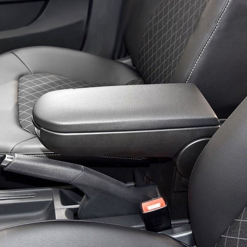 SPEEDWOW Car Center Console Arm Rest Lid PU Leather Armrest Cover Latch For VW Jetta Golf 4 MK4 Bora Passat B5 Beetle Polo