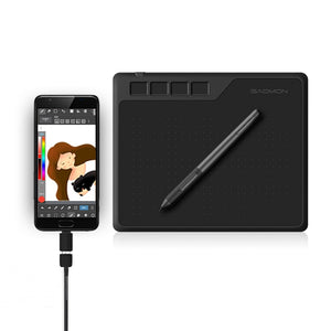 GAOMON S620 Tablette Graphique 6,5x4 Pouces de Sensibilité à la Pression de Niveau 8192 avec Stylet Passif et 4 Touches de raccourcis pour Dessiner et Jouer OSU