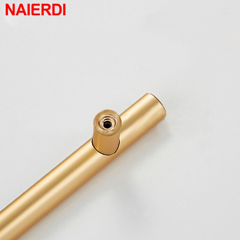 NAIERDI Brushed Black Gold Straight Cupboard Handles Knobs Stainless Steel Brushed Black Gold Kitchen Door Handles Cabinet Pull