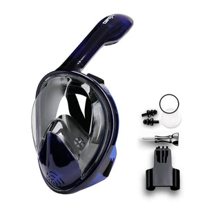 COPOZZ Full Face Scuba Diving Mask Anti Fog Goggles with Camera Mount Underwater Wide View Snorkel Swimming mask for Adult Youth