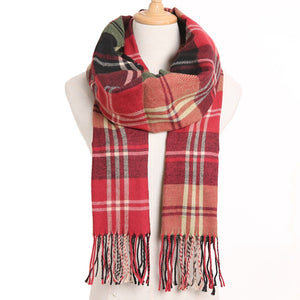 [VIANOSI] 2020 Plaid Winter Scarf Women Warm Foulard Solid Scarves Fashion Casual Scarfs Cashmere Bufandas Hombre