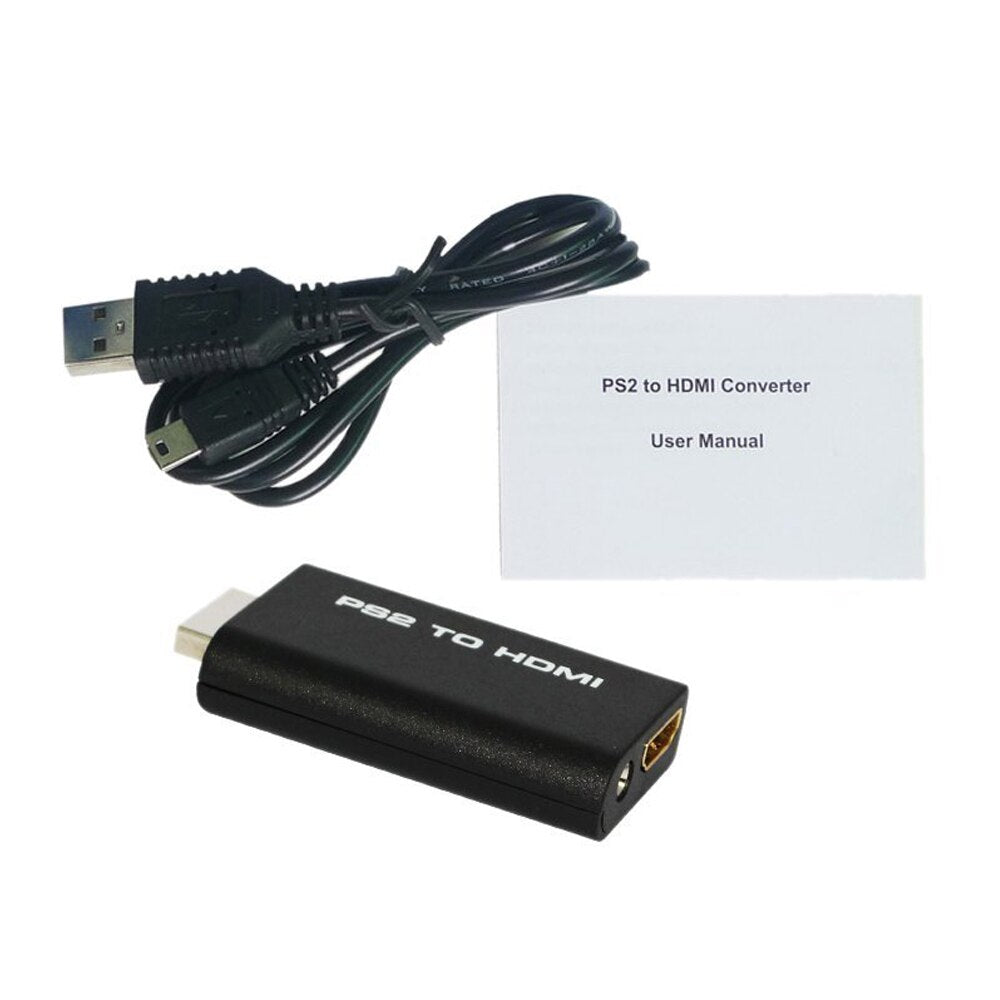 THGS HDV-G300 PS2 to HDMI 480i/480p/576i Audio Video Converter Adapter with 3.5mm Audio Output Supports All PS2 Display Modes