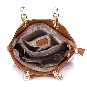 REALER woman 3 pcs printed handbag women large tote bag artificial leather shoulder messenger bags female small coin purse